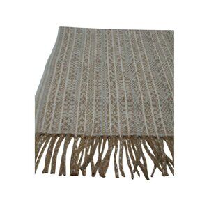 Pretty Persuasions Wrap/Scarf Tan Cream‎ Geometric Pattern 27x72 Cozy Neutral